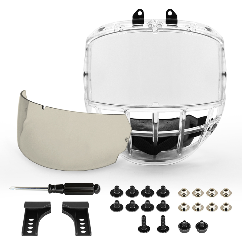 内側防曇、外側アンチスクラッチコーティング ジュニアアイスホッケーケージ XS 交換セット